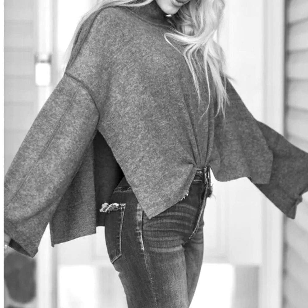 #37 Oversized Mock Neck Sweater - Picture 2 of 4